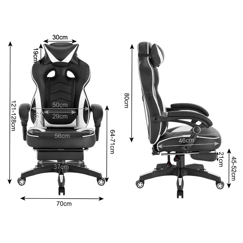 WOLTU Gaming Chair Racing Chair Office Chair Computer Chair Desk Chair Sports Seat with Headrest Lumbar Cushion with Footrest WOLTU Gaming Chair Racing Chair Office Chair Computer Chair Desk Chair Sports Seat with Headrest Lumbar Cushion with Footrest