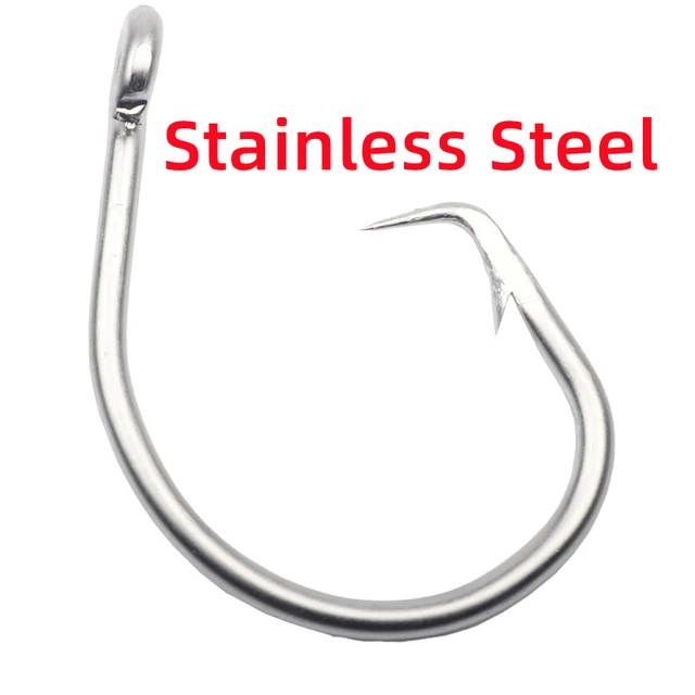 39960 REAL Stainless Steel No Rust Fishing Hooks Big Game Fish Tuna Circle  Bait Fishhooks Size