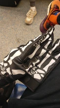 Qeqae-guantes de esqueleto del dedo completo, patrón de esqueleto, para ciclismo, motocicleta y carreras