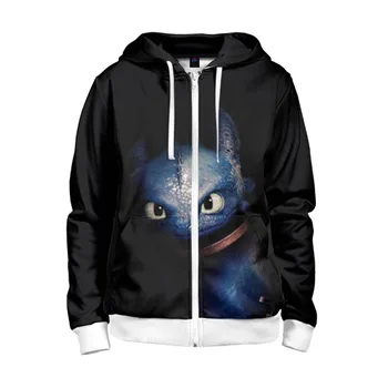 

Children's sweatshirt 3D with a zipper how to tame a Dragon