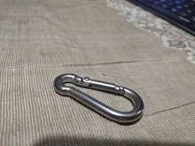 LLavero de mosquetón de gancho de resorte de acero inoxidable 304, cierre de eslabón rápido, hebilla de M4-M7, 1 ud.