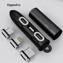 Oppselve, магнитный кабель, штепсельная коробка, Тип C, Micro USB C, адаптер для быстрой зарядки, для телефона, Microusb, type-C, Магнитный зарядный шнур, заглушки, чехол