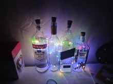 Fairy-Lights Decorative Garland Party-Lamp Wine-Bottle Wedding Garden Rechargeable LED