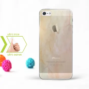 

Personalized iPhone 5-5S Slim Clear Silicone Phone Cover (Marble Temalı-3)
