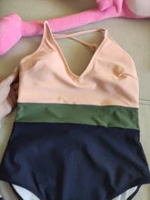 CUPSHE-bañador cruzado de una pieza para mujer, traje de baño con cuello en V, Espalda descubierta, Monokini de retales, ajustable para playa, 2021