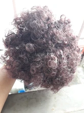 DIFEI Puff Afro rizado moño Peluca de cola de caballo de Afro corto rizado cola de caballo en el Clip moño de pelo sintético piezas de cabello