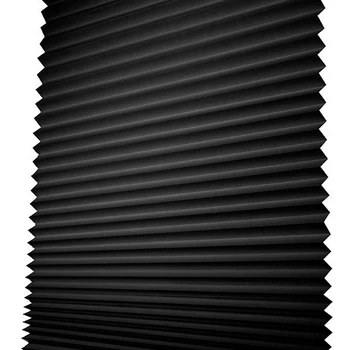 

Paper curtains blinds pleated light filter black 91 х182 cm Velcro adhesive on the sticky tape