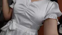 Ruffle Dress Puff-Sleeve French Elegant Sexy Office Lady Casual Women Designer Autumn