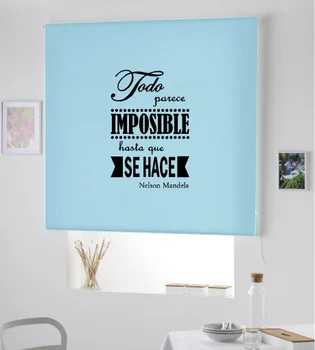 

Blind Iroa roll with phrases/Nelson Mandela! ROLLER BLINDS TRANSLUCENT! (SKY BLUE 100X175)