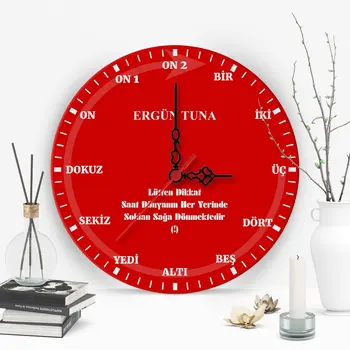 

Personalized Sözel Design Wooden Wall Clock (30 cm.)-1