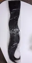 Eunice-coletero largo y recto con Clip en la cola, postizo con horquillas, extensiones de cabello sintético