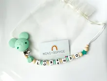 Cuentas de letras de silicona para insertar nombre en Clips de cadena de chupete, cuentas de alfabeto masticable de 10MM y 12MM para mordedores de collar de bebé, 100 Uds.