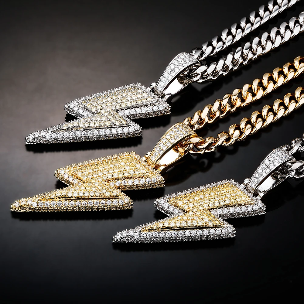 Chunky chain lightning bolt necklace - Trend Tonic