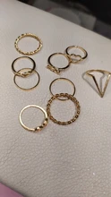 KISSWIFE-Juego de 8 anillos de color dorado para mujer, diseño redondo simple, hecho a mano, anillo geométrico, regalos de joyería para mujer