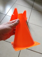 Cubo de señal de 6 pulgadas, barrera de fútbol, carretera, cono de entrenamiento plano, pila de rodillo, trampolín, marcado de Copa, símbolo, accesorios deportivos, 5 unidades, 18cm