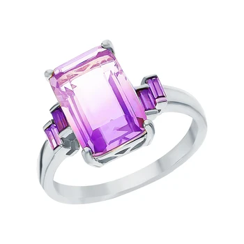 

Silver ring with sieve and cubic zirconium sunlight sample 925