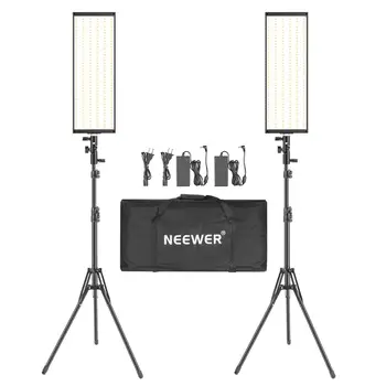 

Neewer 2-Pack LED Video Lighting Kit: SMD LED Beads Bi-color LED Filming Light,Light Stand for Photography Studio/YouTube/Tiktok