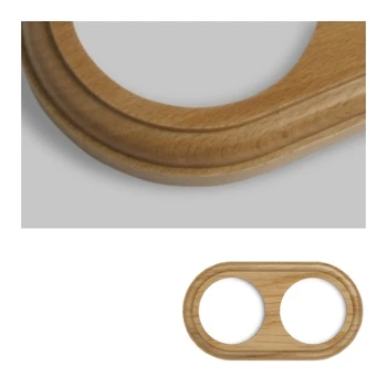 

Double frame mechanisms recessed light wood round