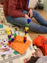 Juego de tablero de clavijas Montessori para niños, juguete de terapia de Motor fino para niños pequeños, 30 Uds., gran oferta