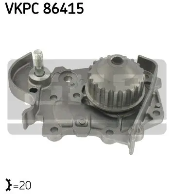 Помпа Renault Megane,Peugeot 206 1.6, Dacia Logan 1.4/1.6 96 SKF VKPC86415