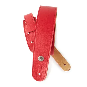 

20gl02 slim garment belt for guitar, leather, red, Planet Waves