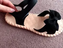 Zapatos de verano para niños, sandalias de princesa para niñas pequeñas, zapatos transpirables suaves con lazo