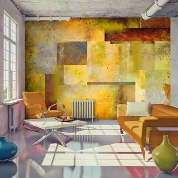 

Wall mural-Orange Hue of Art Expression - 100x70 cm