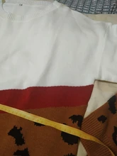 2020 de moda de leopardo de las mujeres suéter otoño invierno de las señoras o-cuello de manga completa Casual de mujer jerseys de gran tamaño
