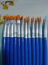12 Uds. De pinceles de nailon para pintar, accesorios de arte para niños, pincel para pintar con acuarela, artículos de dibujo artístico