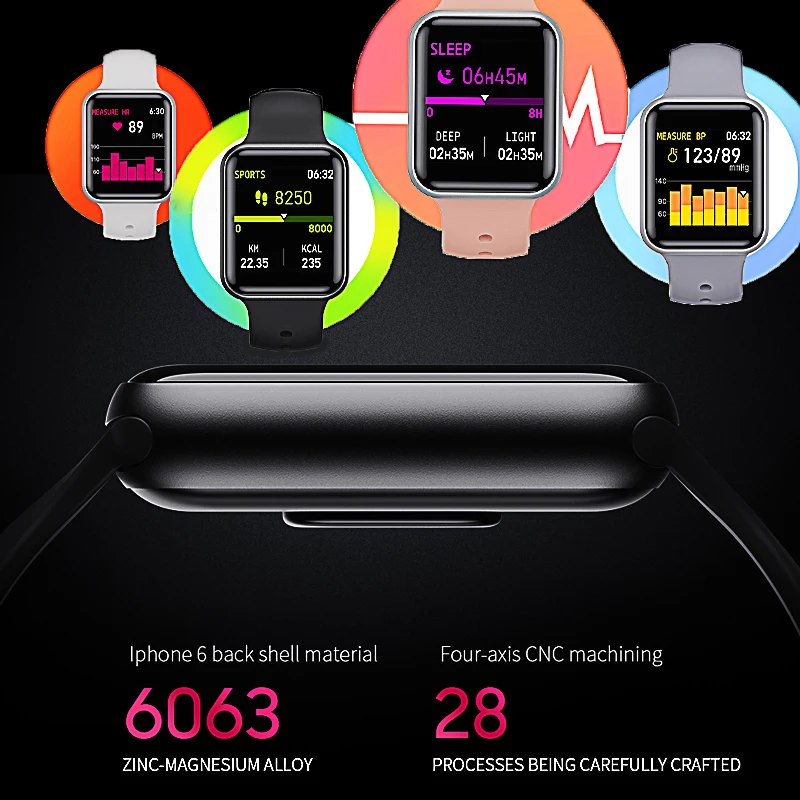 BDO SN72 full touch для мужчин и женщин IP68 Водонепроницаемый пульсометр кровяное давление монитор сна фитнес-трекер Смарт-часы