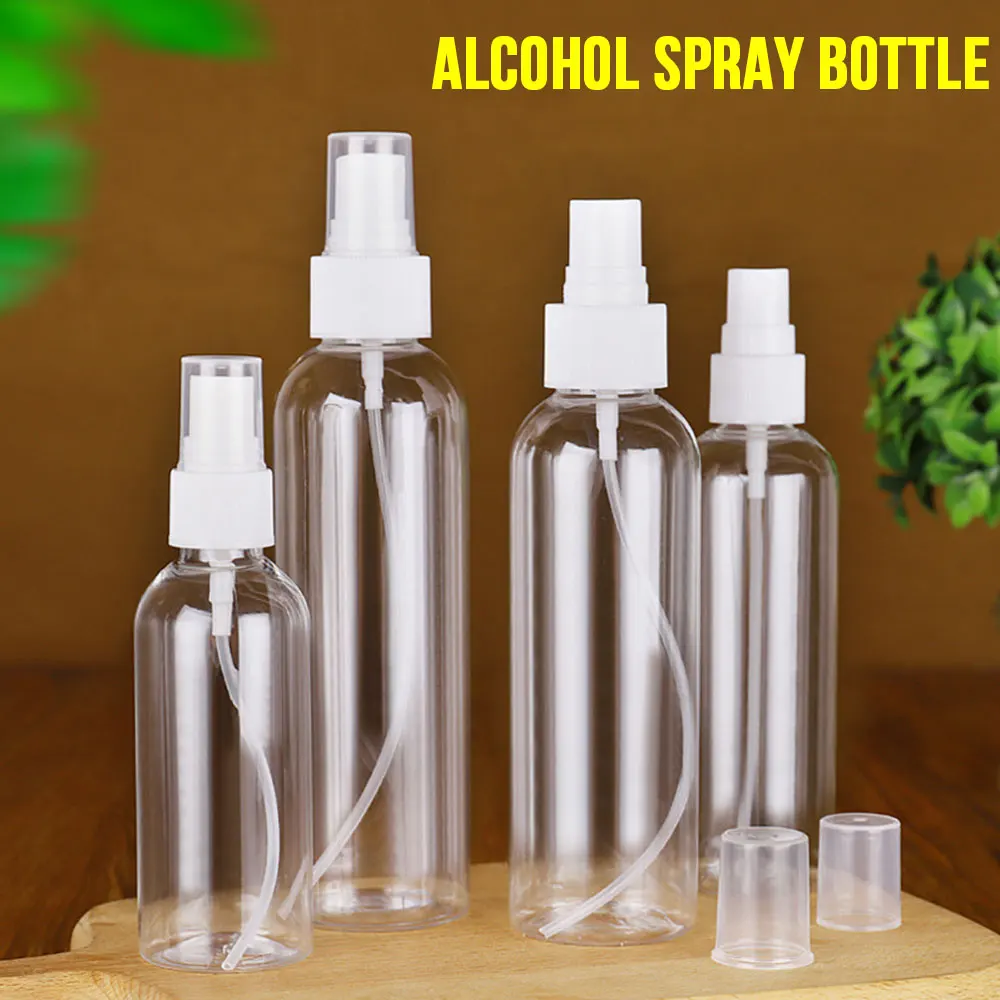 

100ML Transparent Empty Spray Bottles Mini Travel Refillable Bottle Liquid Soap Shampoo Container Bottling Alcohol Sprayer