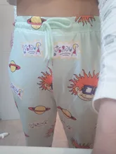 Pantalones Harajuku con estampado de dibujos animados para mujer, pantalón holgado y recto, estilo Hip Hop