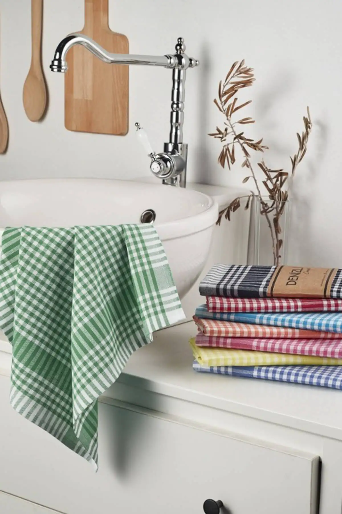 

Turkish Quality Cotton Kitchen Hand Towel 45x65Cm 8-piece Square Patterned Drying Cloth Absorbent Home Accessories Cleaning Tool