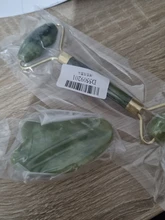 Rodillo masajeador Facial de piedra de Jade Natural, conjunto de rascador de Gua Sha verde, herramientas adelgazantes de belleza, 2 unidades