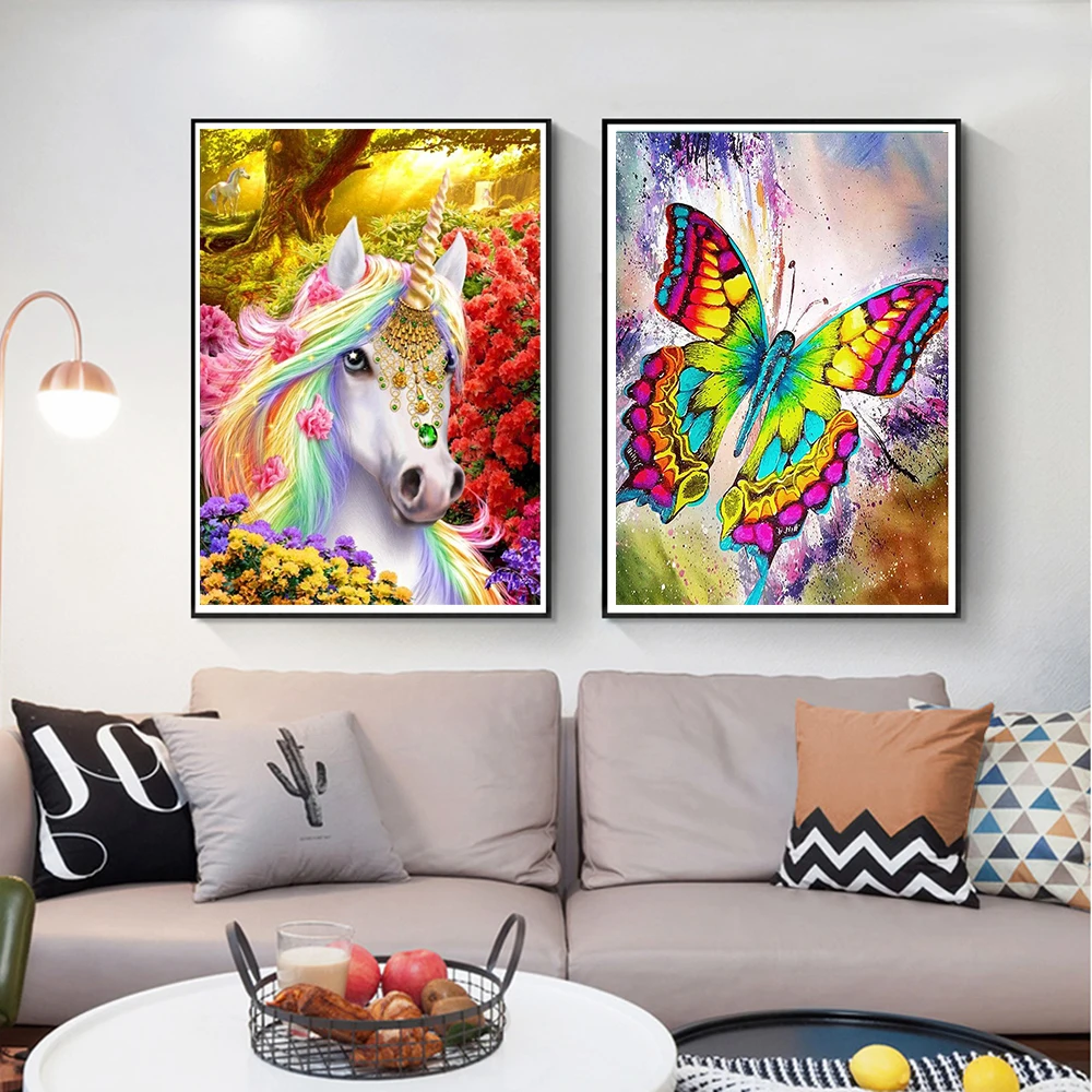 Pintura de diamantes 5D DIY, retrato de niña y hermana, paisaje de dibujos animados, bordado de arte, conjunto de mosaico redondo completo, decoración de punto de cruz para el hogar - Imagen 3