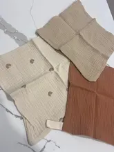 Pañuelo para Bebé de 4 capas de 8 estilos, tela suave absorbente de gasa para eructar, paño para niños, Baberos de toalla facial para recién nacido, Toalla de baño de alimentación