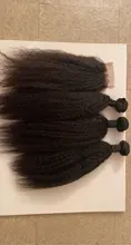 Kinky Straight Hair Closure Weave Bundles Yaki Dolago-Extensions Coarse 100%Human-Hair