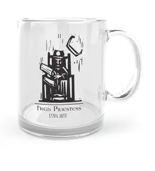 

Personalized Tarot High Priestess (Saint) Glass Mug Cup