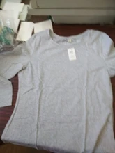 Women's T-Shirt Slim White Long-Sleeved Cotton Brand-New Pure-Tops for Female Thin Woman