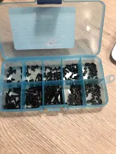 Surtido de tornillos de cabeza redonda, juego de tuercas Din912, M2, M2.5, M3, color negro, 300 unidades/lote