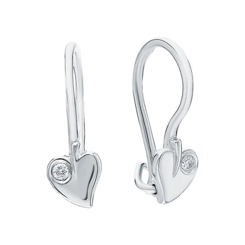 

Silver earrings with cubic zirconia sunlight sample 925 test