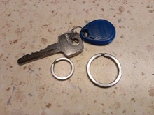 LLavero de acero inoxidable con hebilla de resorte, anillo dividido de tamaño de 15, 20, 25, 28 y 30mm, 1 paquete/lote, 100%