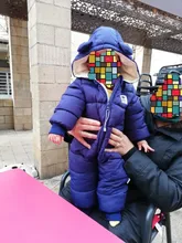 Ins 2021 otoño e invierno Bebé ropa de bebé nuevo bebé niños gruesa mono de algodón de manga larga de las niñas mameluco con capucha 3-12 meses