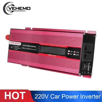 

Car Inverter 2000W Peak DC 12V to AC 220V Power Inverter Charger Converter Transformer Vehicle Pure Sine Wave Power Auto Adapter