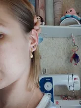 ROXI-Pendientes de aro con piedra azul para mujer y niña, aretes inusuales para boda, Pendientes de cartílago de plata 925, joyería