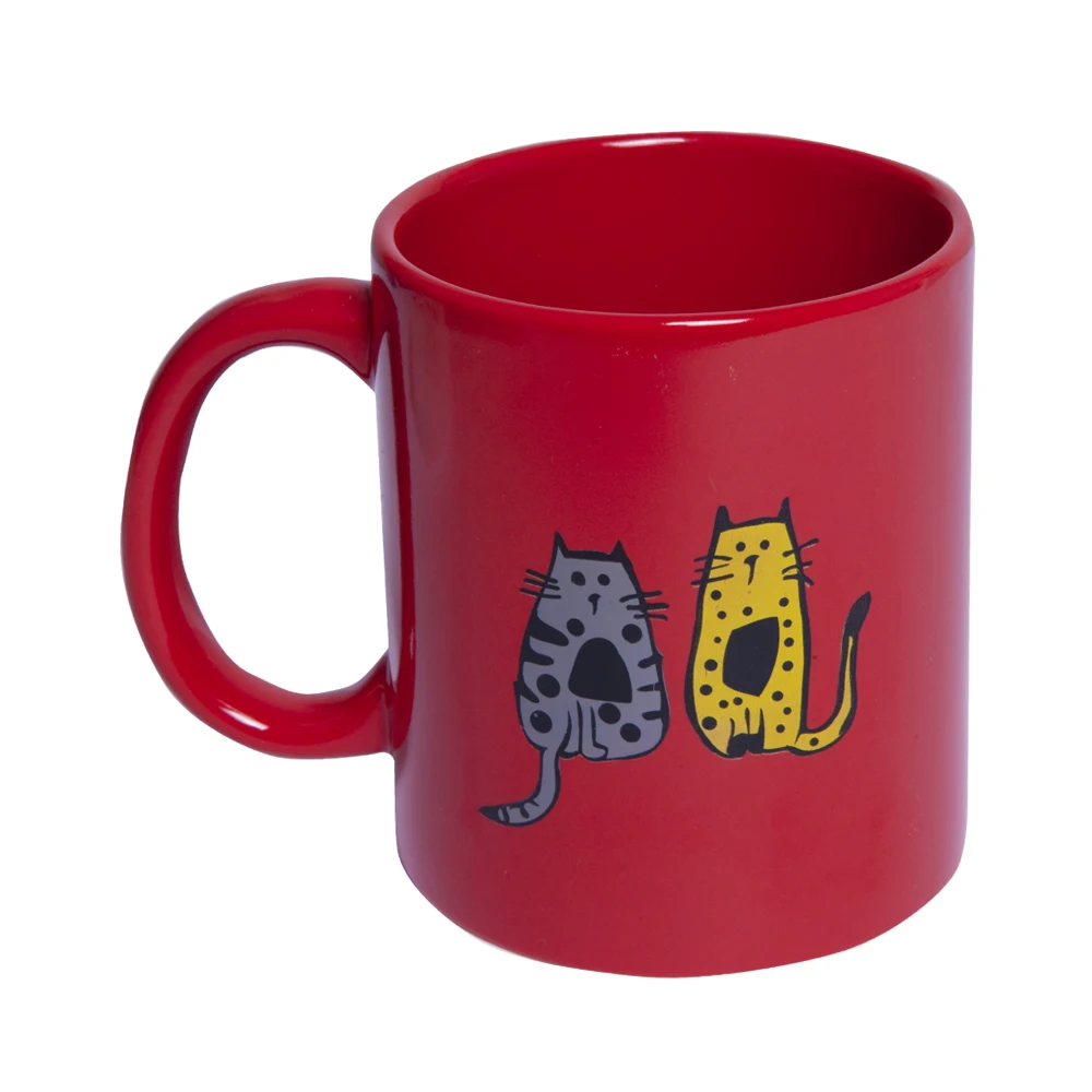 Biggdesign кошек в Стамбуле красный Керамика кружка кошка пижамы для малыша с рисунком, подходит для горячих и холодных напитков художник дизайн, для здоровья и окружающей среды