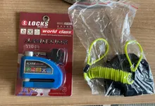 Alarma de bloqueo para moto impermeable, antirrobo para bicicleta, bloqueo de freno de disco de moto + bolsa + cuerda de recordatorio, envío gratis