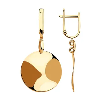 

Sokolov gold drop earrings, fashion jewelry, 585, women's male, long earrings