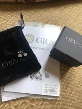 OEVAS Real 0,5-1 quilate D Color esmeralda, pendientes para las mujeres de calidad superior 100% de Plata de Ley 925 Plata brillante joyería de la boda