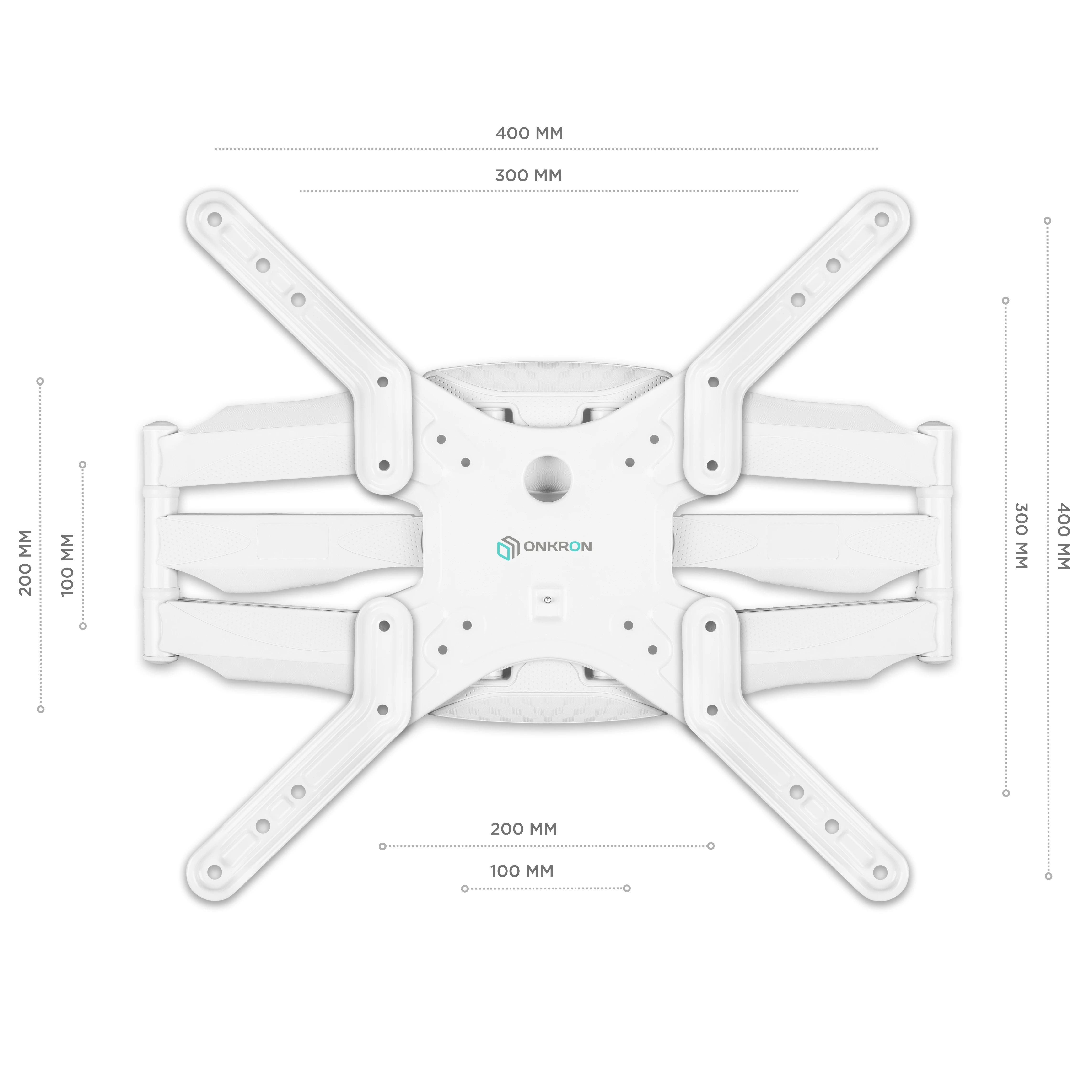 ONKRON кронштейн для телевизора 32"-60" наклонно-поворотный, белый M5